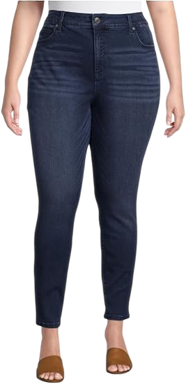 Women's Plus Size High Waist Skinny Jeans by Terra and Sky